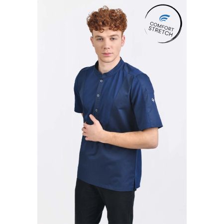 Chef jacket ICE SS Navy incl. Comfort Stretch